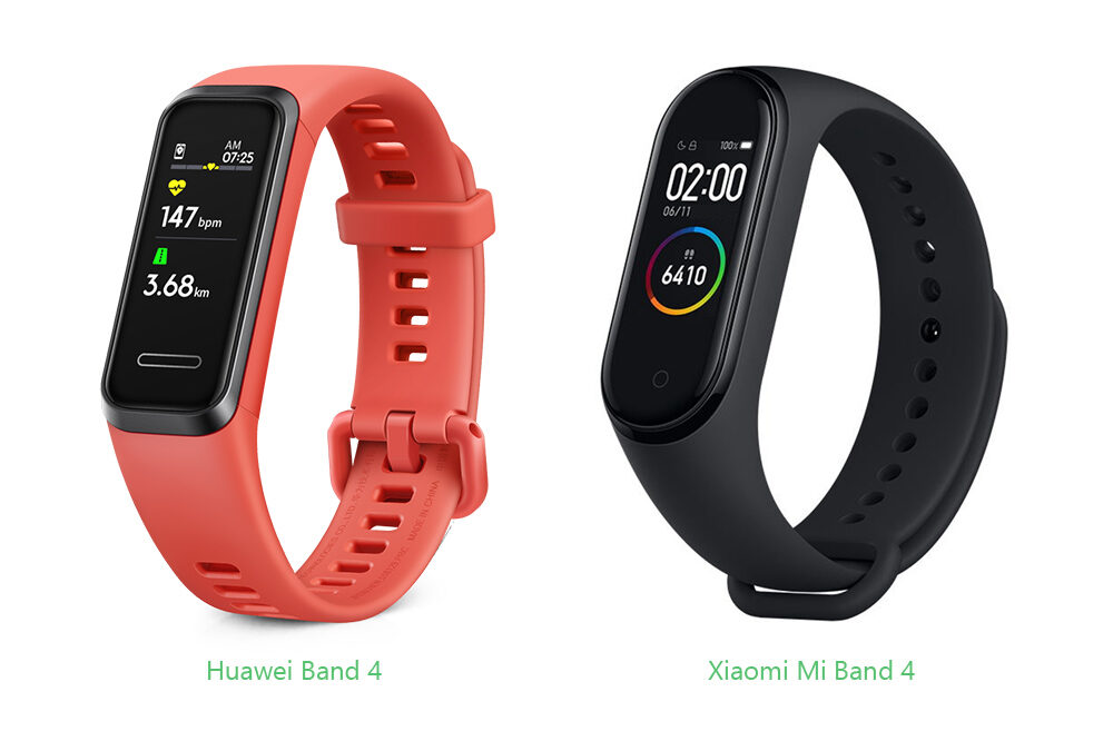 Huawei Band 4 vs Xiaomi Mi Band 4