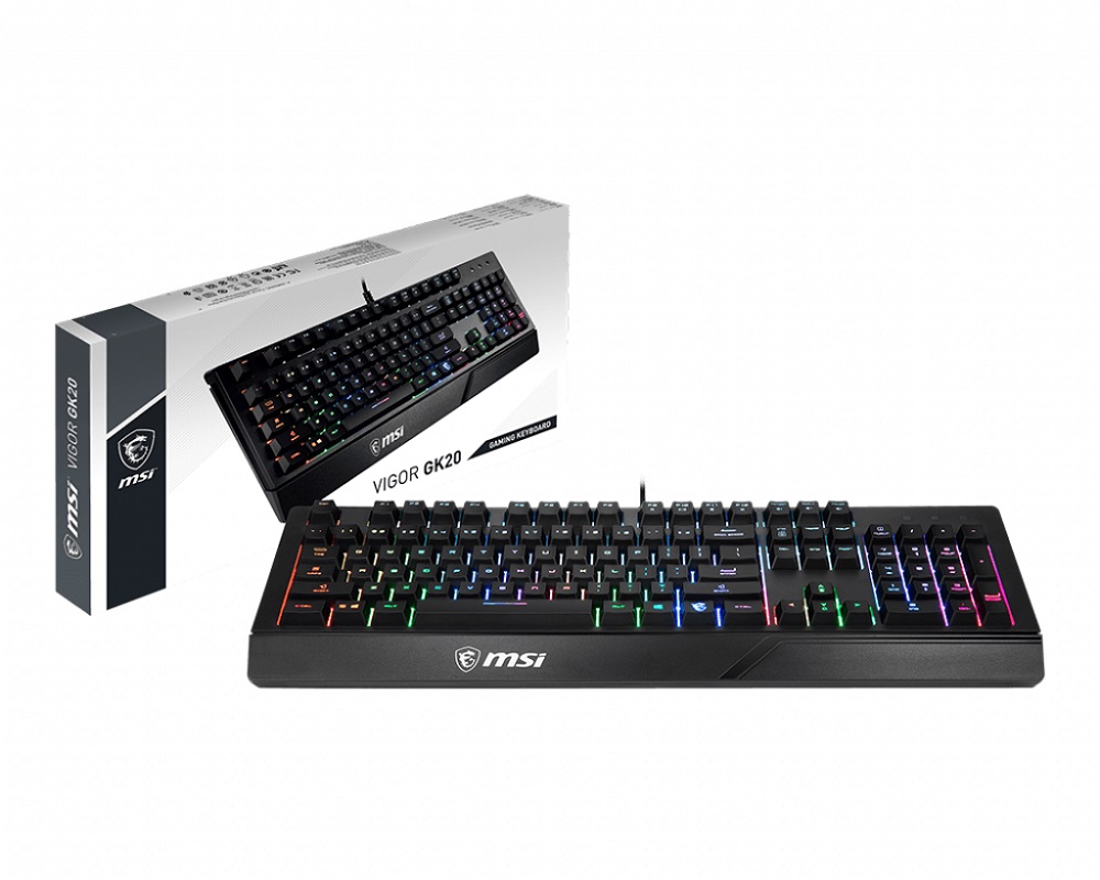 El teclado Vigor GK20 de MSI tiene efecto arcoíris