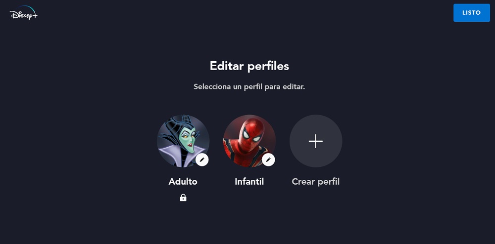 Con el canal adulto de Disney podrás configurar los perfiles para los más pequeños