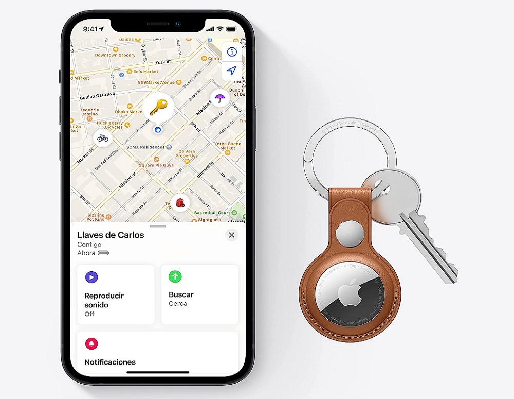 Los Apple AirTags funcionan con la App Buscar de iOS